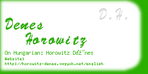 denes horowitz business card